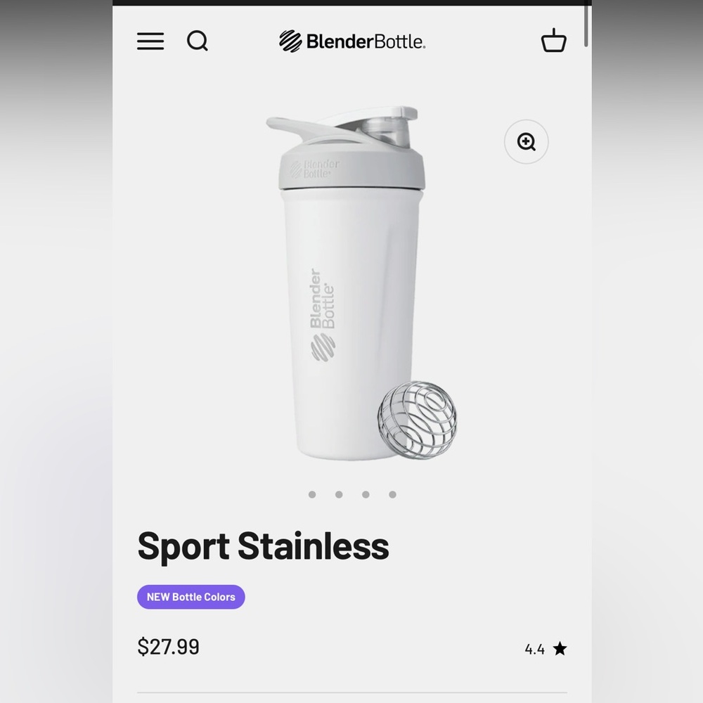 BlenderBottle Classic Shaker in White